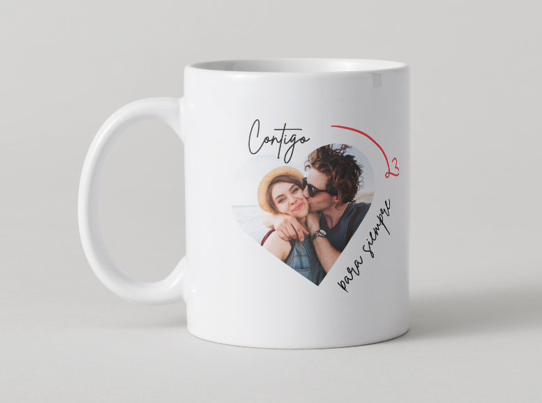 Taza Personalizada Contigo para siempre