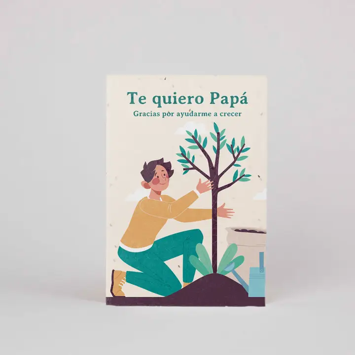 Tarjeta Plantable Te quiero papá