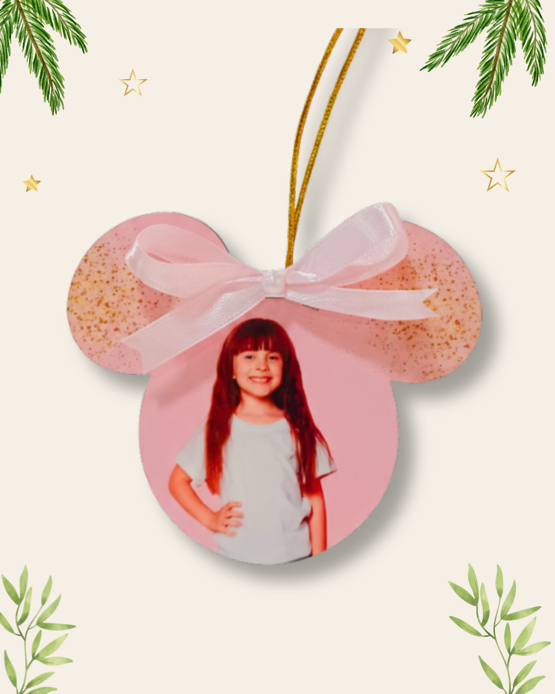Colgante navideño con orejas