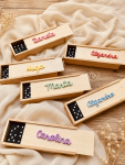 Dominó personalizado de madera.